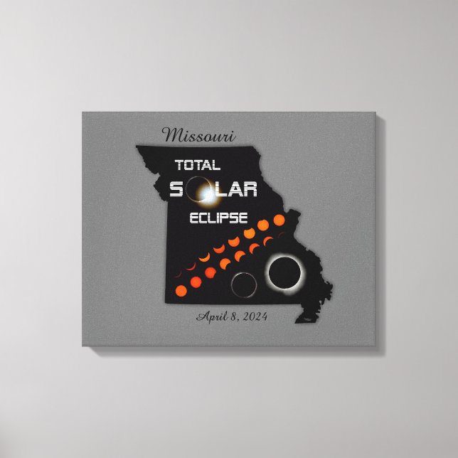 Missouri Solar Eclipse Kanvastryck (Framsida)