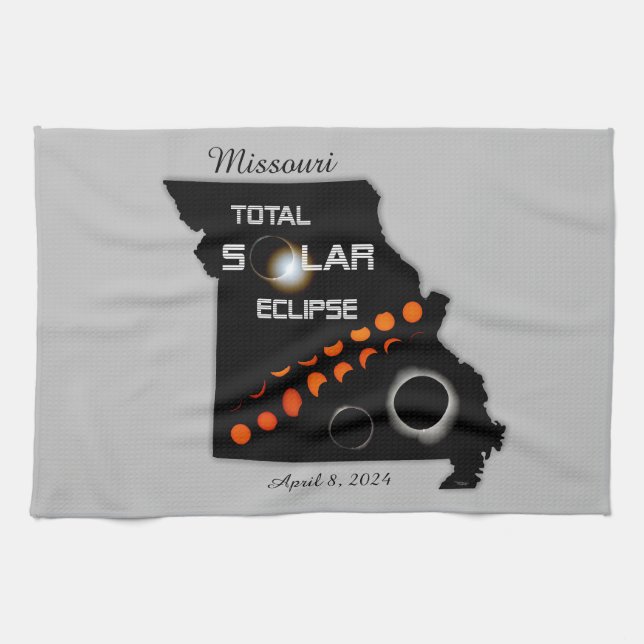 Missouri Solar Eclipse Kitchen Towel Kökshandduk (Horisontell)