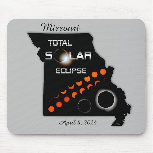 Missouri Solar Eclipse Mousepad Musmatta (Framsidan)