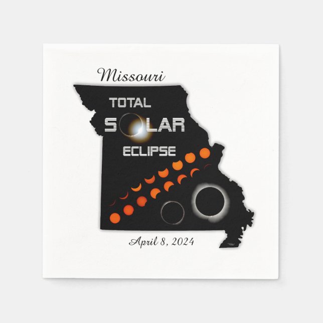 Missouri Solar Eclipse Pappersservett (Framsidan)