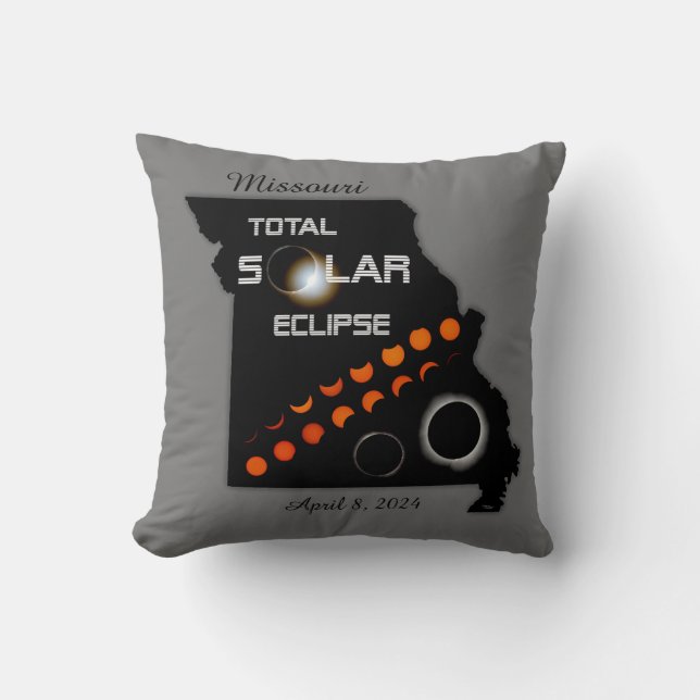 Missouri Solar Eclipse Pillow Kudde (Framsida)