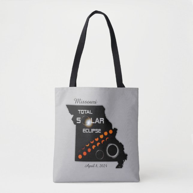 Missouri Solar Eclipse Tote Bag Tygkasse (Framsida)