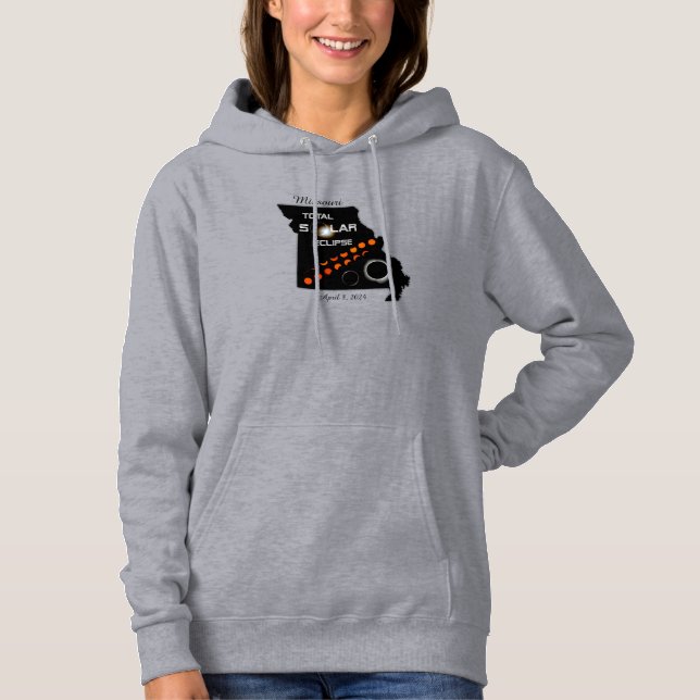 Missouri Solar Eclipse Women's Hoodie T Shirt (Framsida)