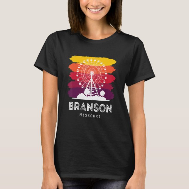 Missouri Souvenir Branson Travel Hike Camping Vaca T Shirt (Framsida)