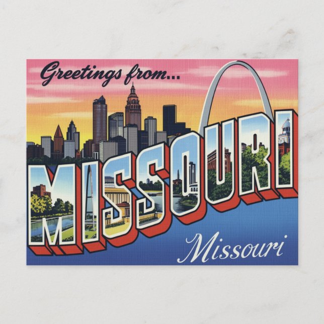 Missouri St. Louis Gateway Arch Vykort (Framsida)