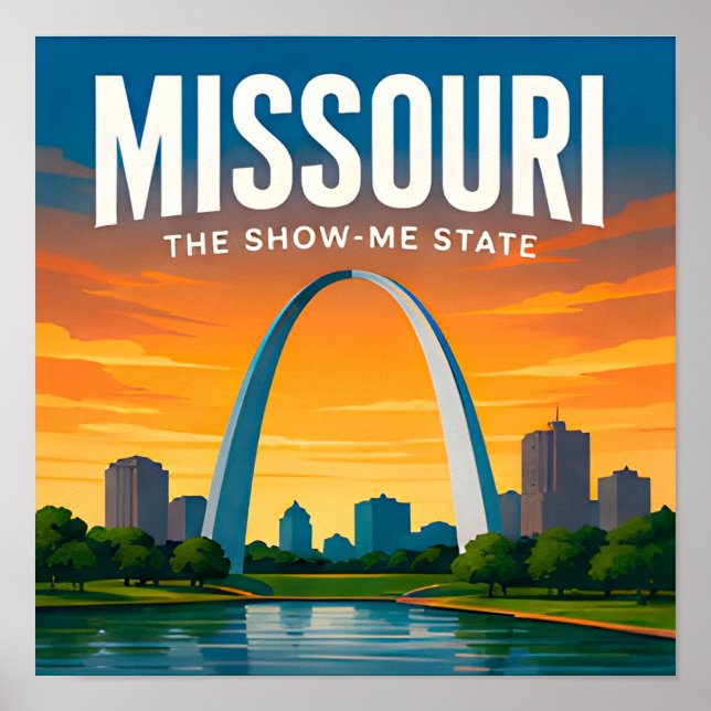 Missouri St Louis Ozarks Branson Road Trip Poster (Framsidan)