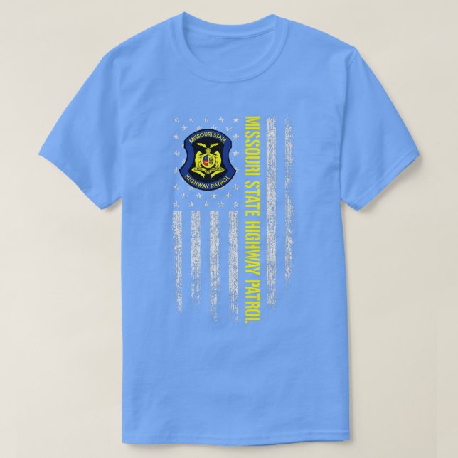 Missouri State Highway Patrol American Flagga 1 T Shirt (Design framsida)