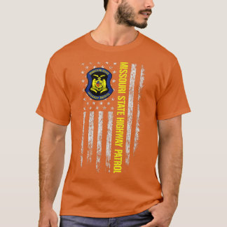 Missouri State Highway Patrol American Flagga T Shirt