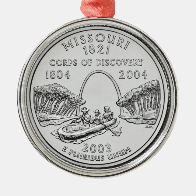 Missouri State-kvartal Julgransprydnad Metall (Framsidan)