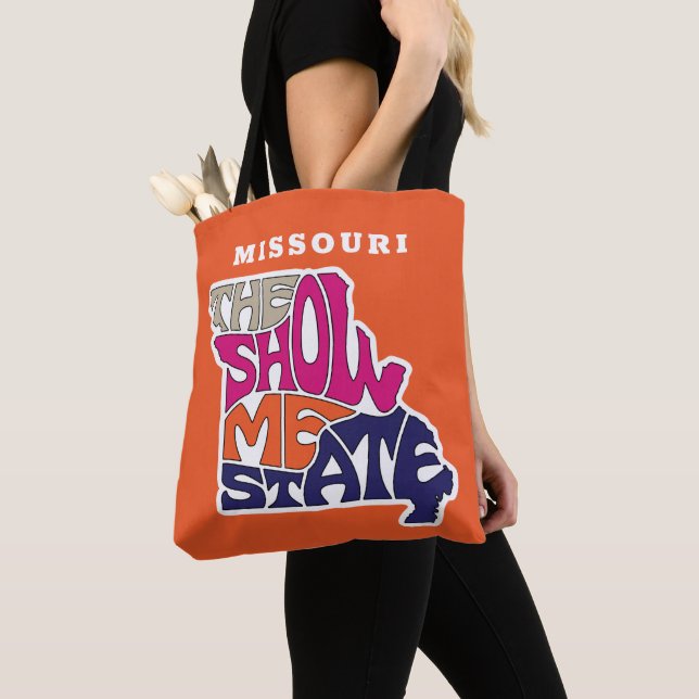 Missouri State Nickname Ord Art Tygkasse (Närbild)