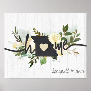 Missouri State Personlig Din hemstad Rustic Poster