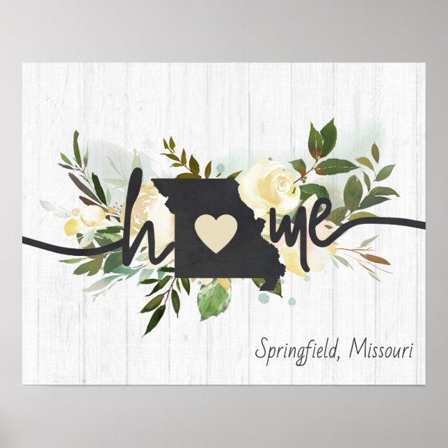 Missouri State Personlig Din hemstad Rustic Poster (Framsidan)