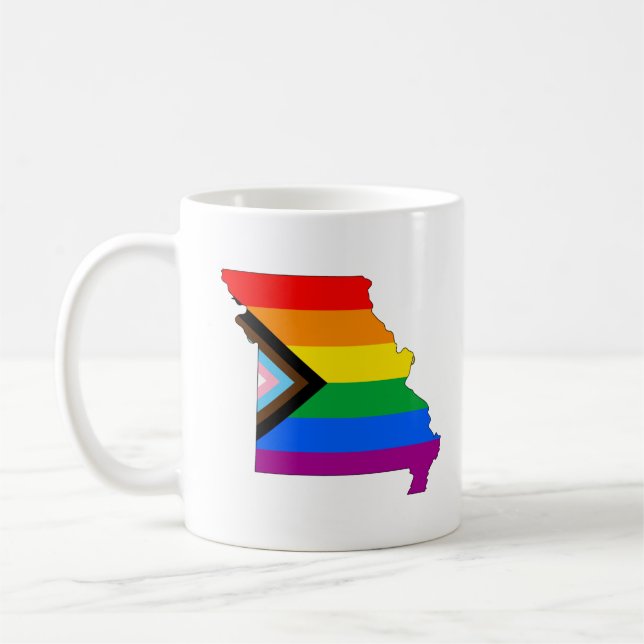 Missouri State Pride HBTQ+ Progress Pride Kaffemugg (Vänster)