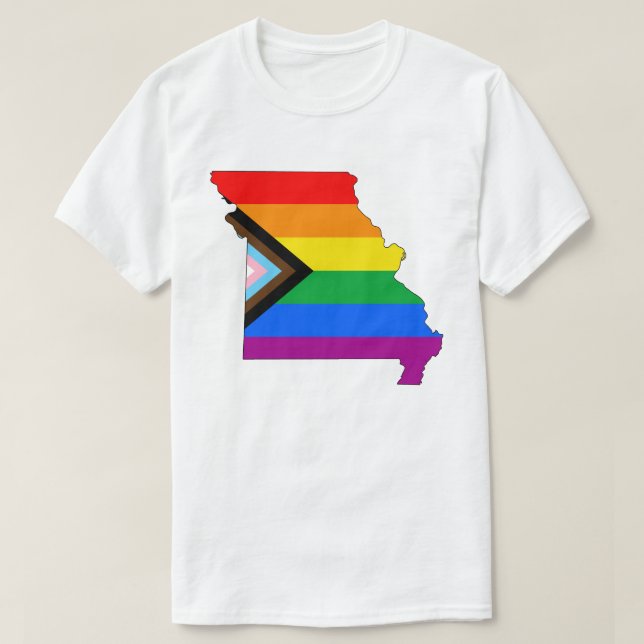 Missouri State Pride HBTQ+ Progress Pride T Shirt (Design framsida)