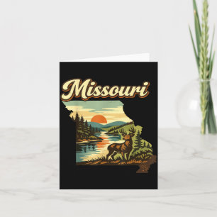 Missouri State Solnedgång Hjortfloden Ozark Wilder Kort