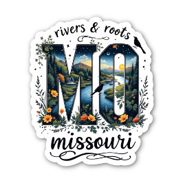 Missouri State Sticker | Rivers & Roots Nature Art Klistermärken
