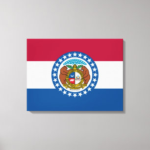 Missouri Statlig flagga Canvastryck