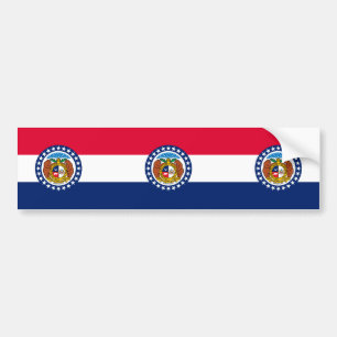 Missouri Statlig flagga Design Bildekal