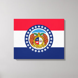 Missouri Statlig flagga Design Canvastryck