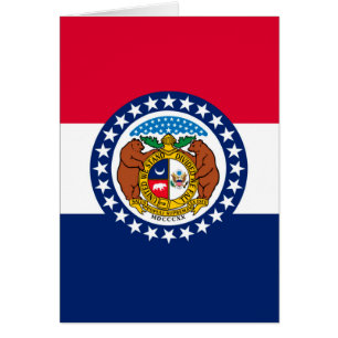 Missouri Statlig flagga Design Hälsningskort