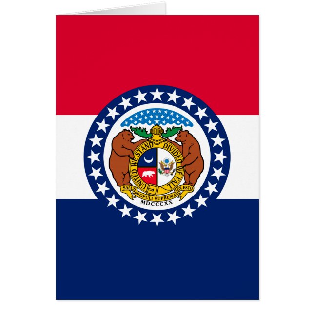 Missouri Statlig flagga Design Hälsningskort (Framsidan)