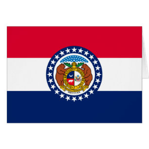 Missouri Statlig flagga Design Hälsningskort