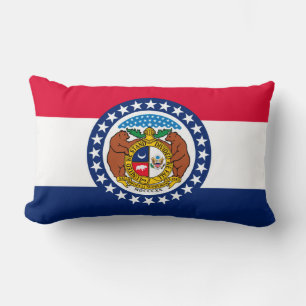 Missouri Statlig flagga Design Lumbarkudde