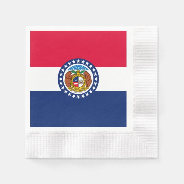Missouri Statlig flagga Design Pappersservett (Framsidan)
