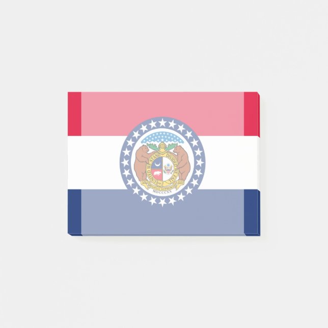Missouri Statlig flagga Design Post-it Block (Framsida)