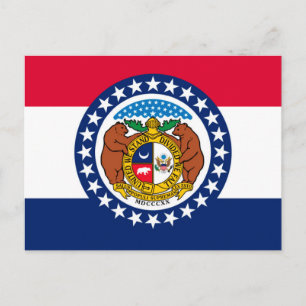 Missouri Statlig flagga Design Vykort
