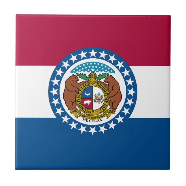 Missouri Statlig flagga Kakelplatta (Framsidan)