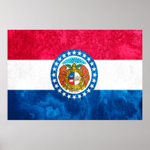 Missouri Statlig flagga pop Art