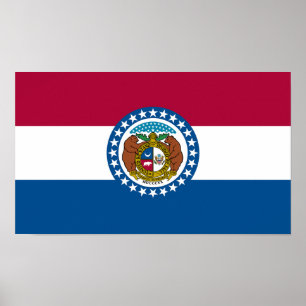 Missouri Statlig flagga Poster