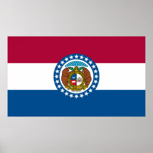Missouri statlig flagga poster