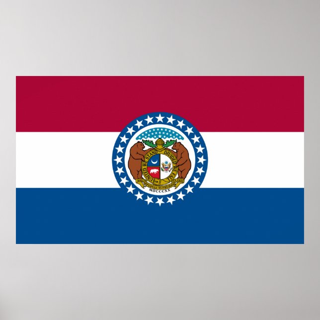 Missouri statlig flagga poster (Framsidan)