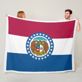 Missouri Statlig flagga Print Patriotc Fleecefilt