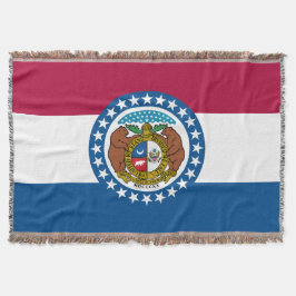Missouri Statlig flagga Print Patriotic Filt