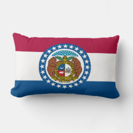 Missouri Statlig flagga Print Patriotic Lumbarkudde