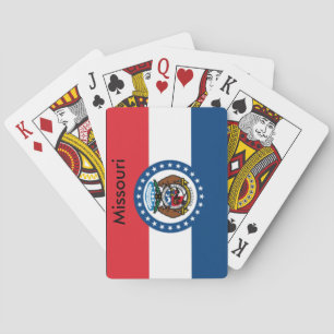 Missouri statlig flagga som leker kort spel kort