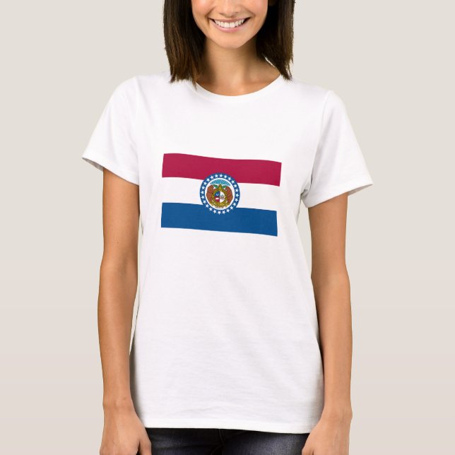 Missouri Statlig flagga T Shirt (Framsida)