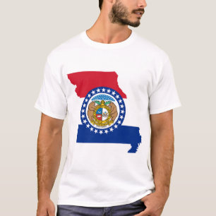 Missouri Statlig flagga T-shirt