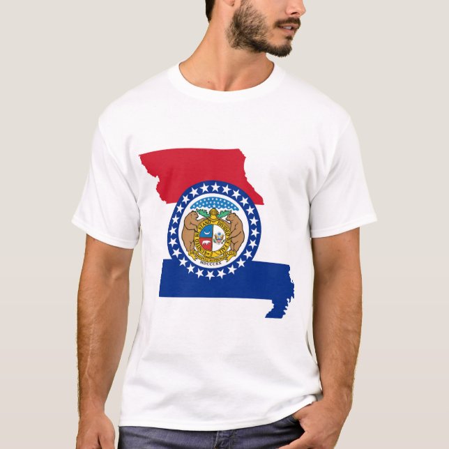 Missouri Statlig flagga T-shirt (Framsida)