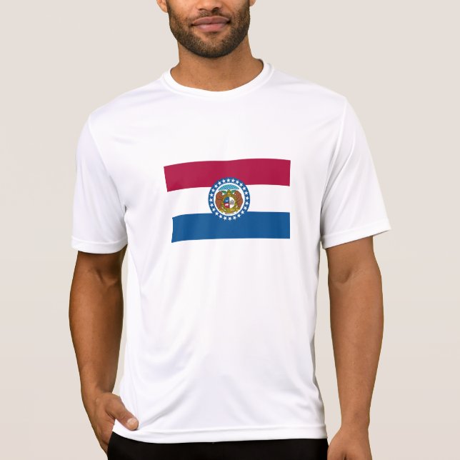 Missouri Statlig flagga T Shirt (Framsida)