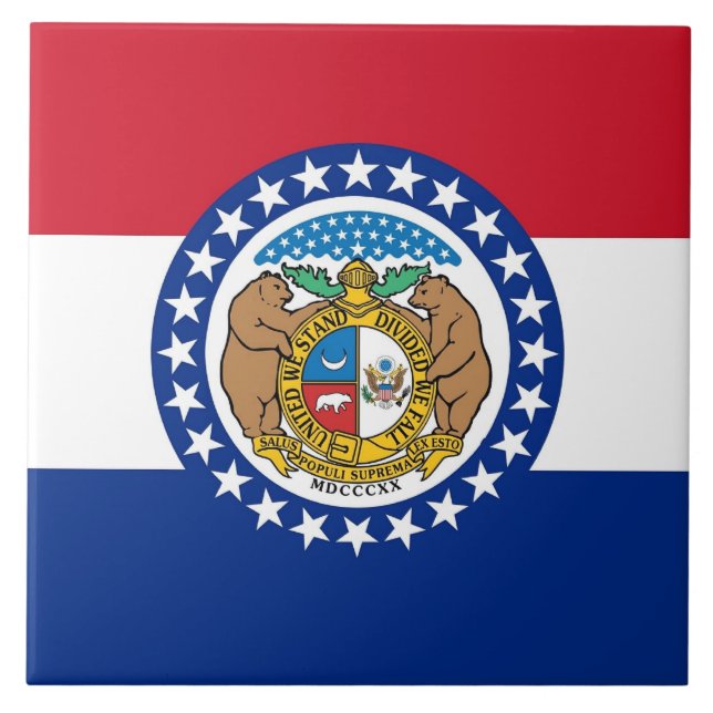 Missouri Statlig flagga Tile Kakelplatta (Framsidan)