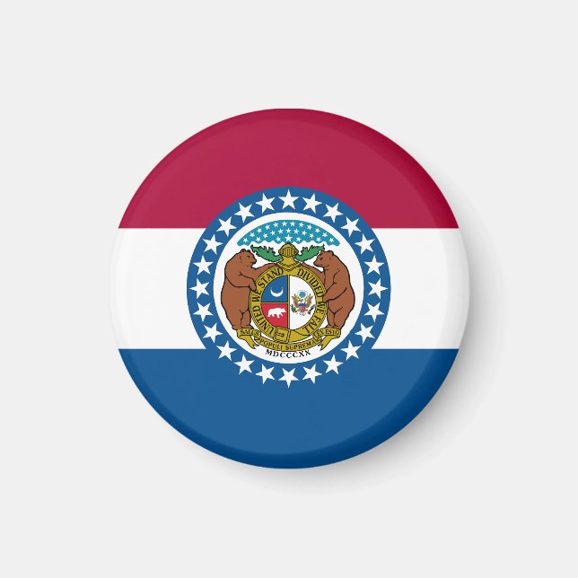 Missouri Statlig flagga USA Magnet (Framsidan)