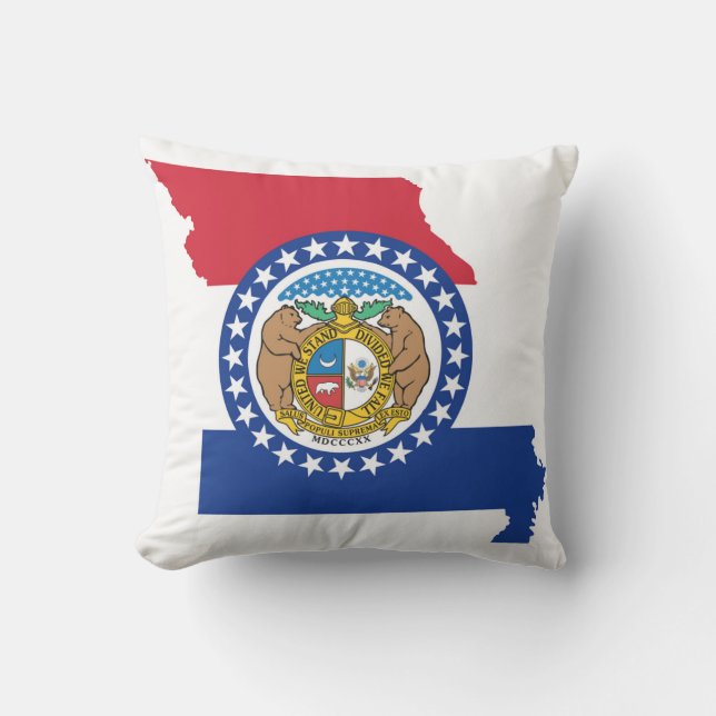 Missouri Statlig flagga Utomhuskudde (Framsida)