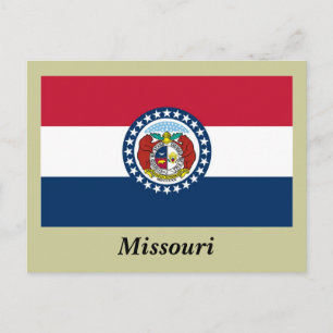 Missouri Statlig flagga Vykort