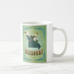 Missouri statlig karta - grönt kaffemugg