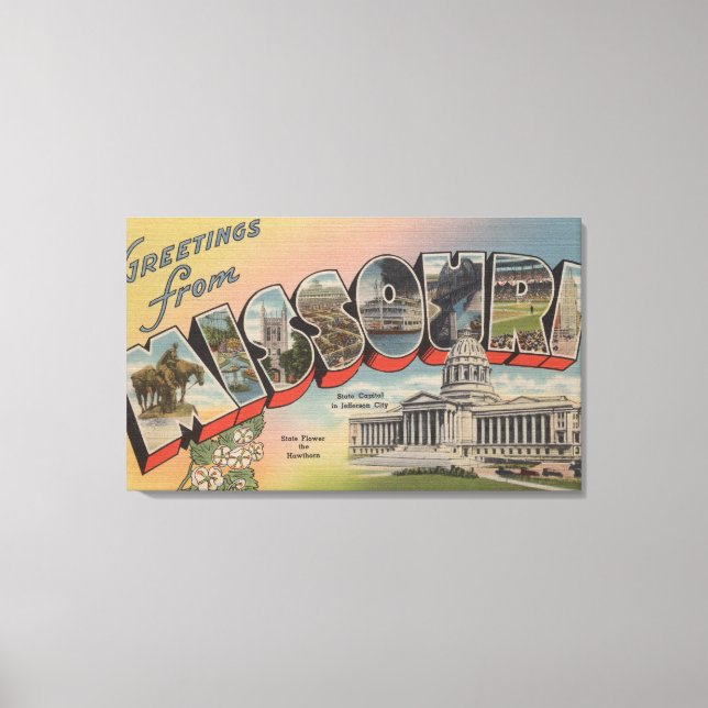 Missouri (statligt kapital/blomma) canvastryck (Framsida)