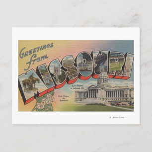 Missouri (statligt kapital/blomma) vykort